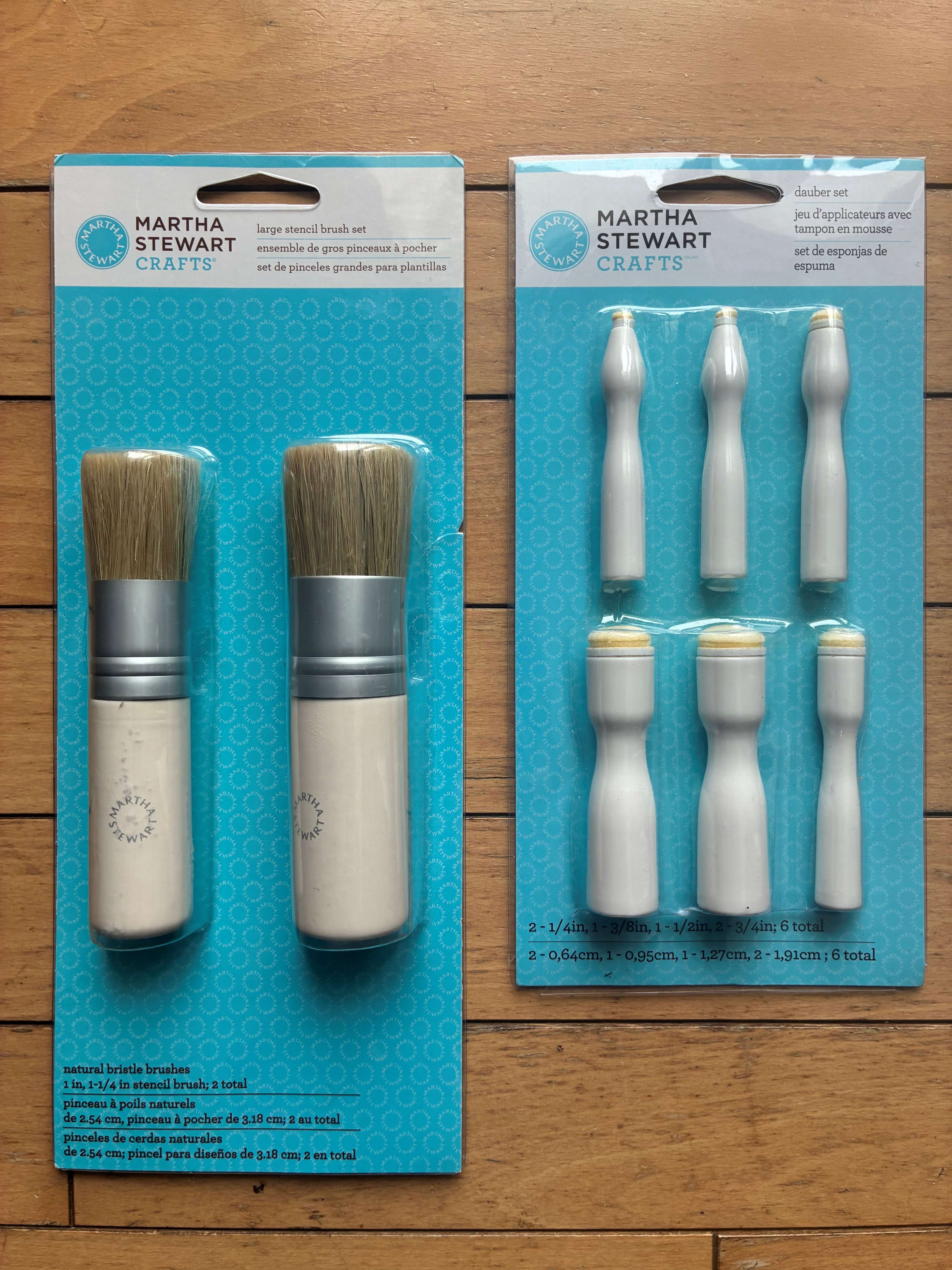 59. Natural Stencil Brushes & Foam Dauber Set